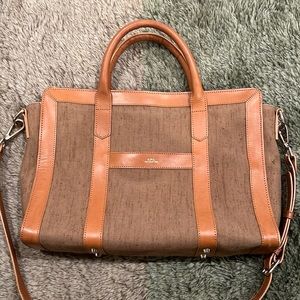APC Leather and Linen Bag with removable strap